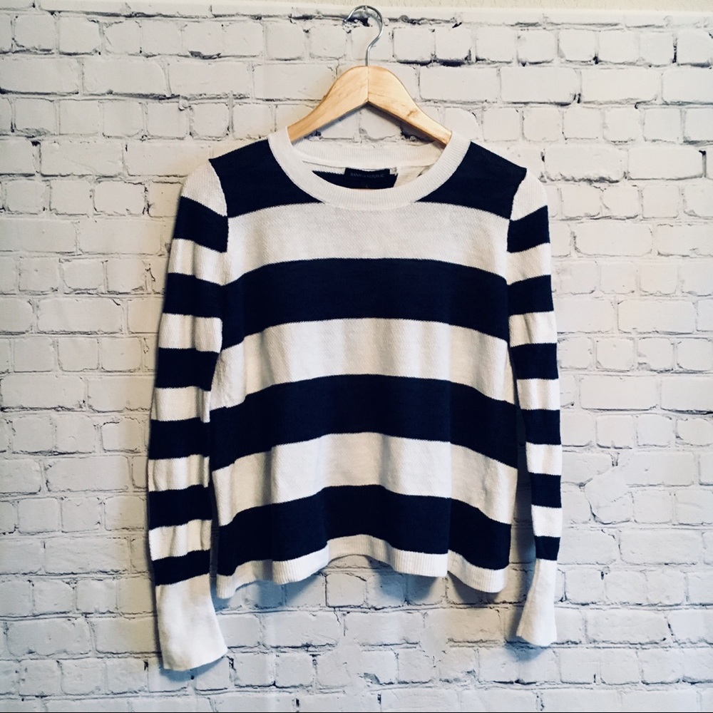Banana republic tulip back sweater striped